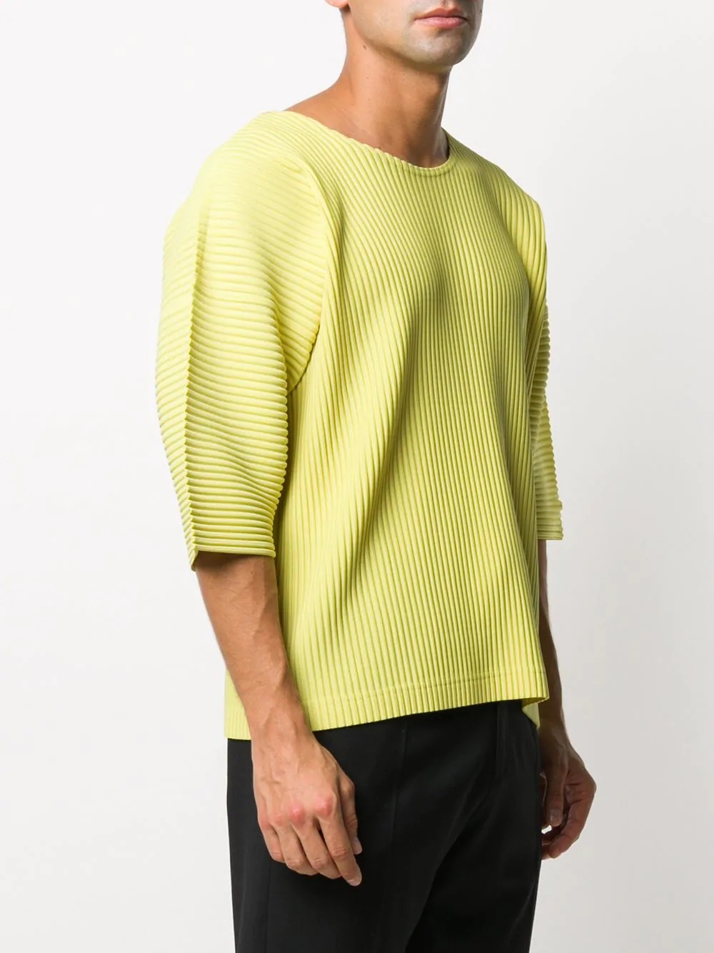 ribbed half-sleeve top - 3