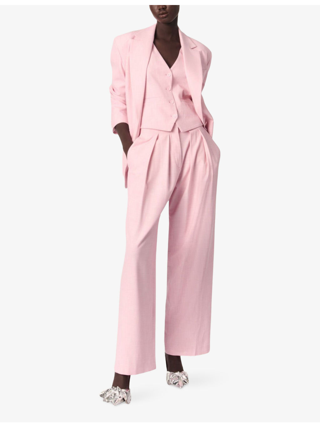 Regular-Fit Single-Breasted Stretch-Woven Blazer - 2