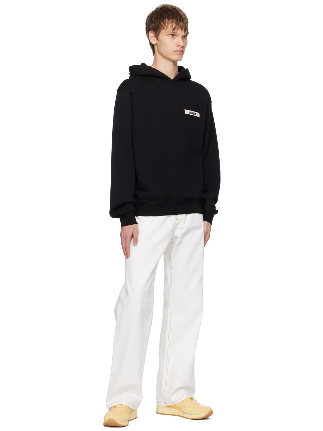 Black Les Classiques 'Le hoodie Gros Grain' Hoodie - 4