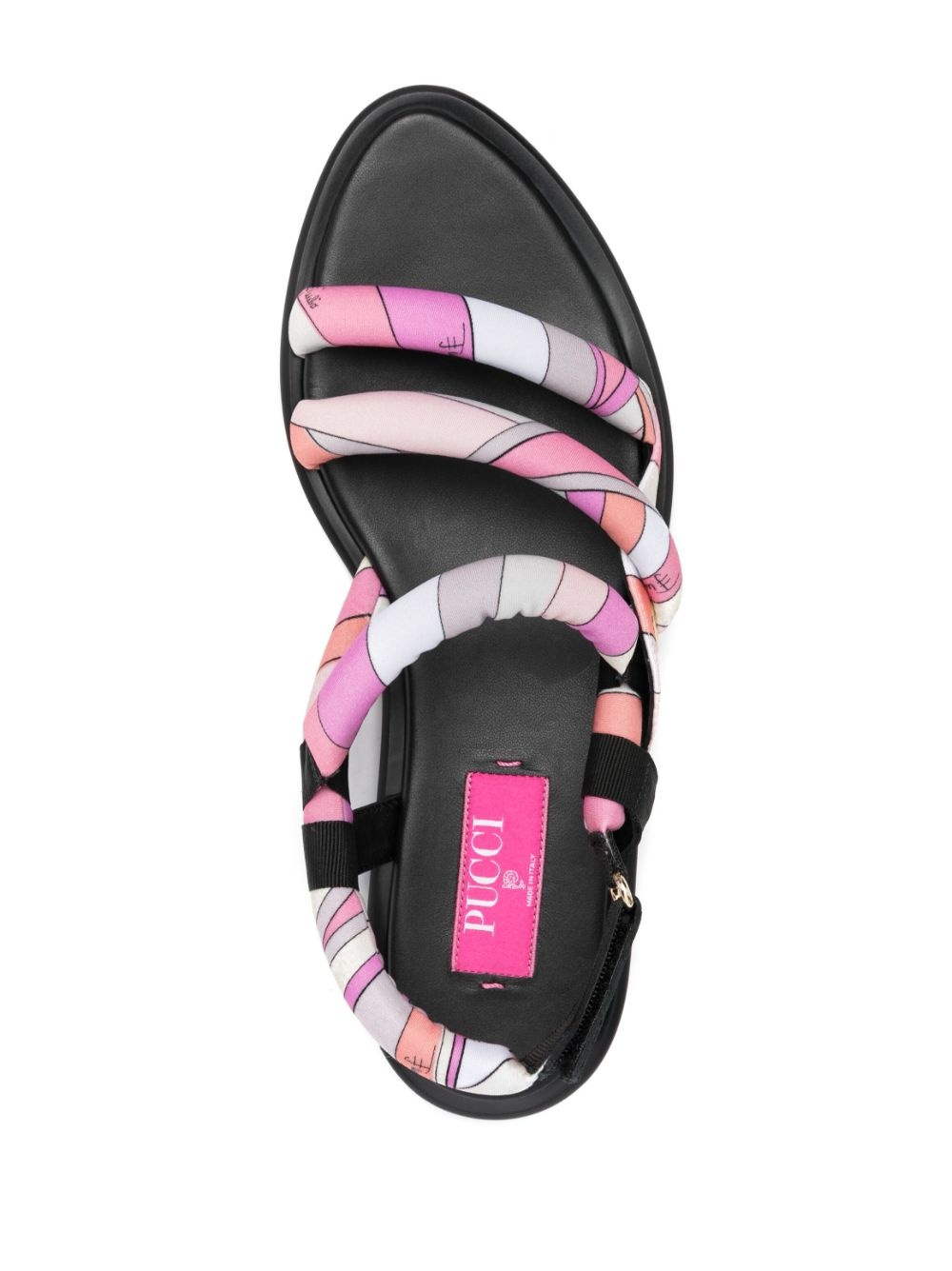 Marmo-print flat sandals - 4