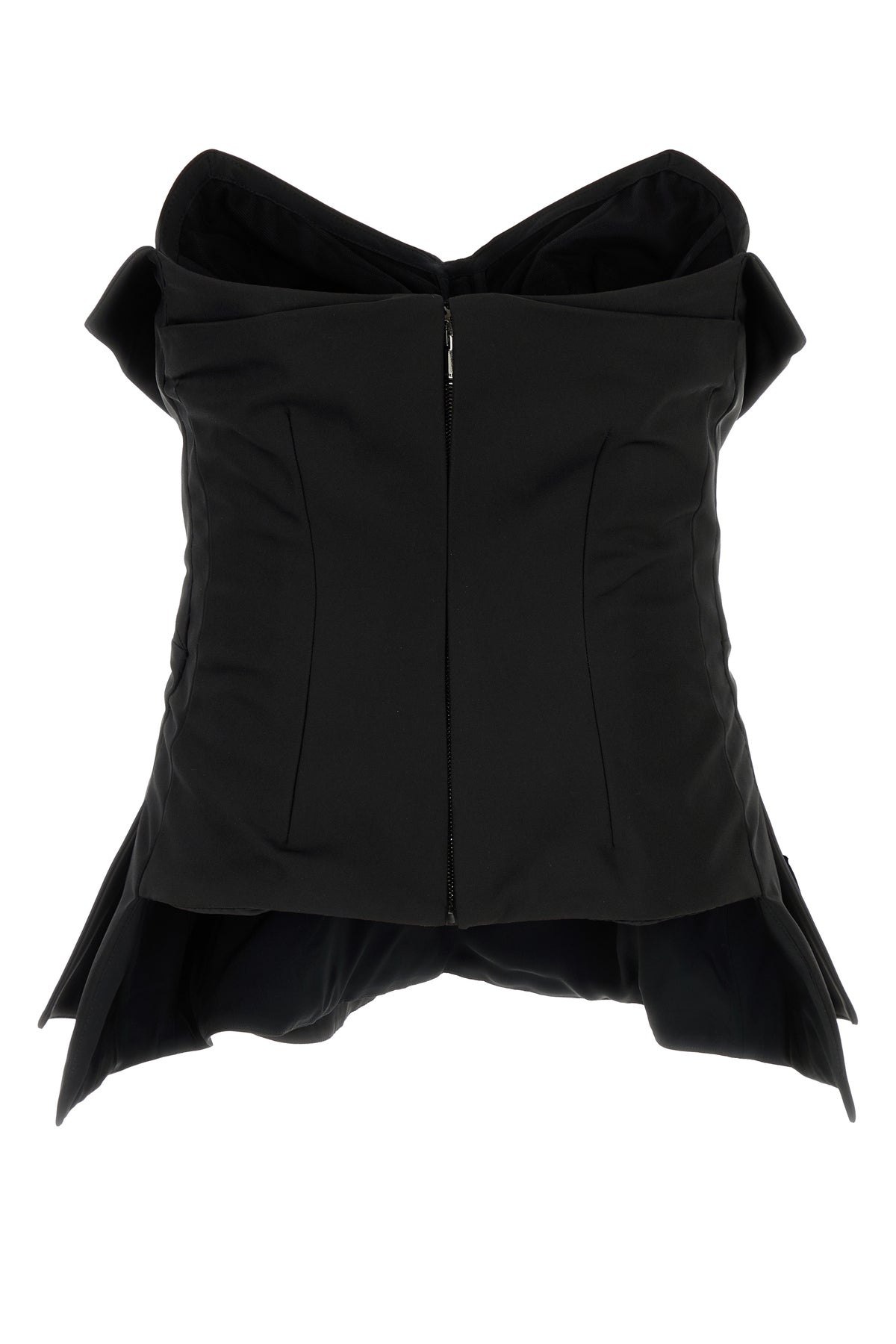 Black satin top - 2