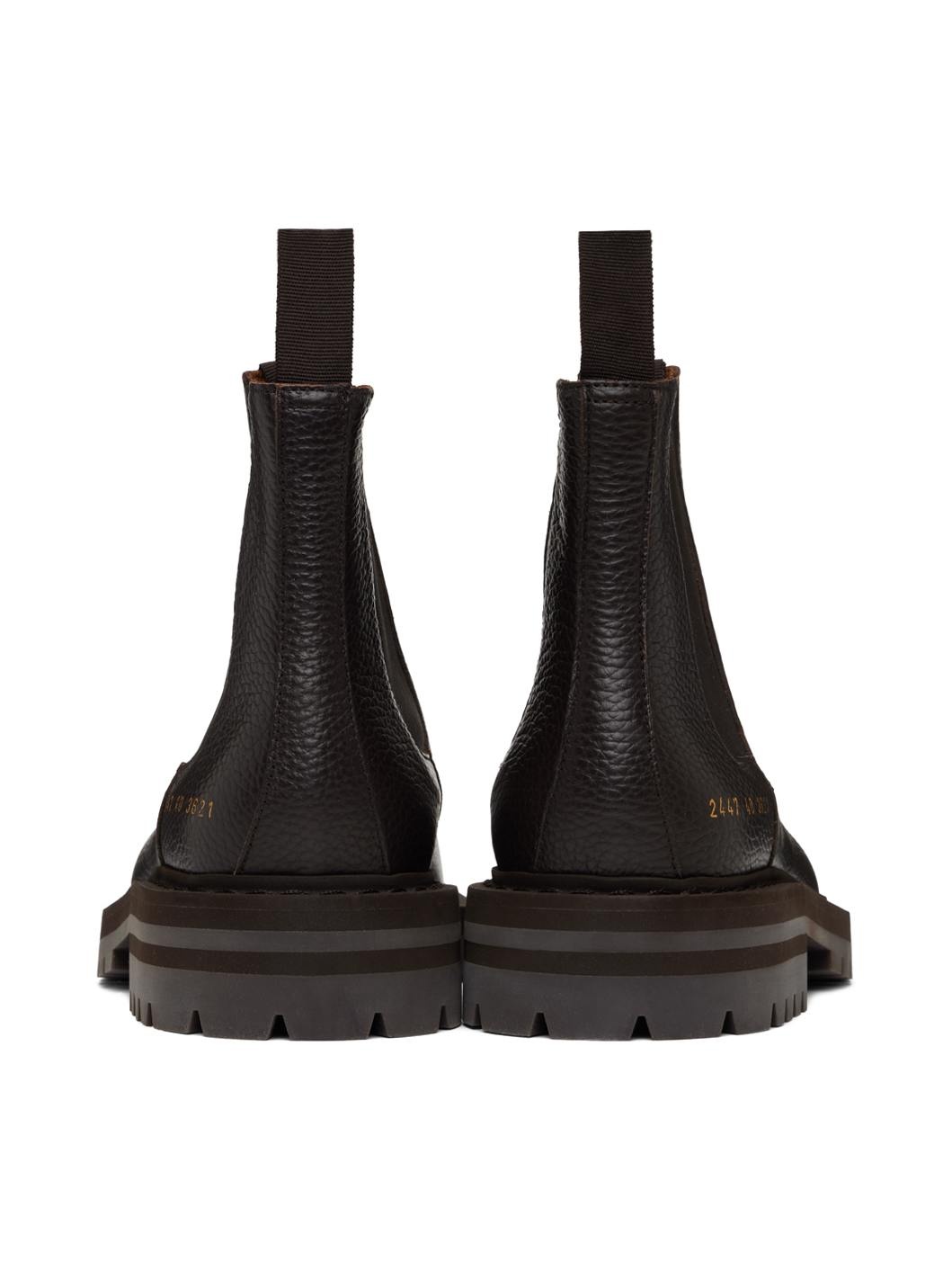 Brown Leather Chelsea Boots - 2