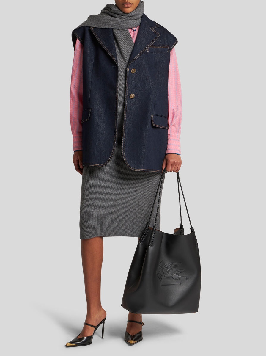 LUREX DENIM VEST - 3