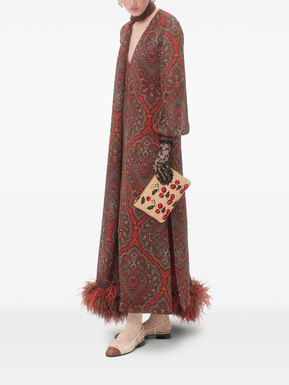 VLogo Signature Cherry clutch bag - 2