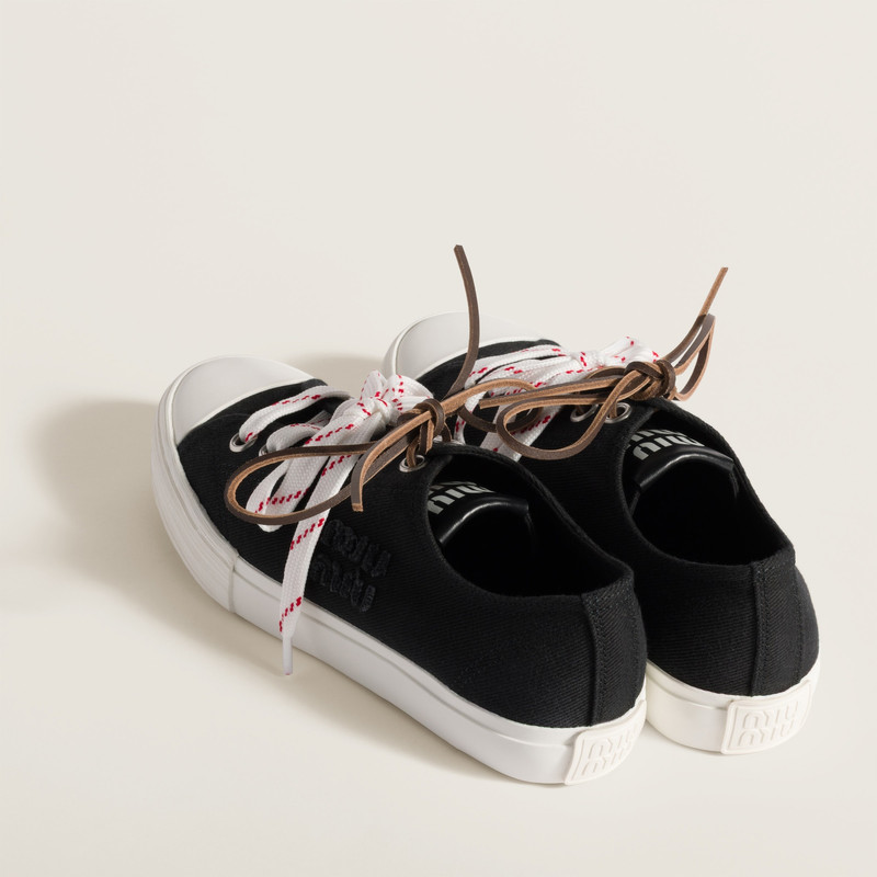 Miu Miu Washed denim sneakers outlook