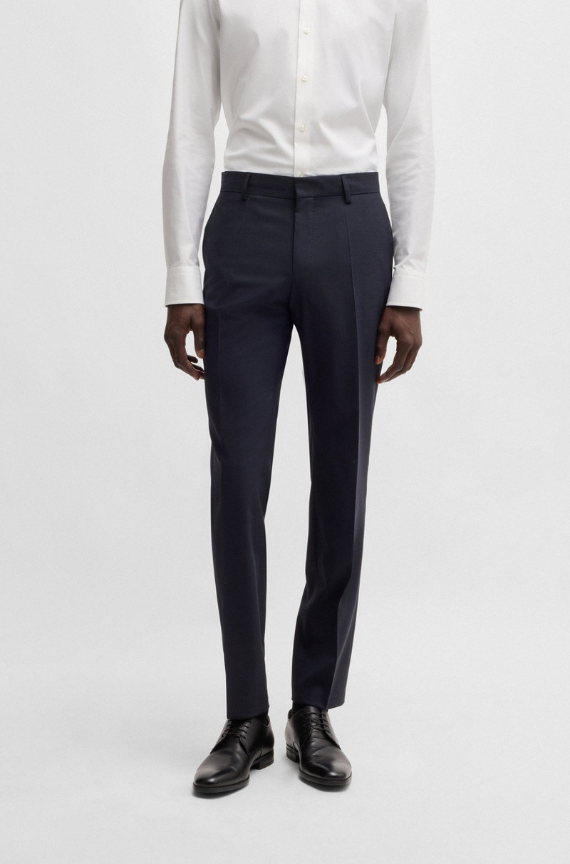 SLIM-FIT SUIT IN MICRO-PATTERNED WOOL 6