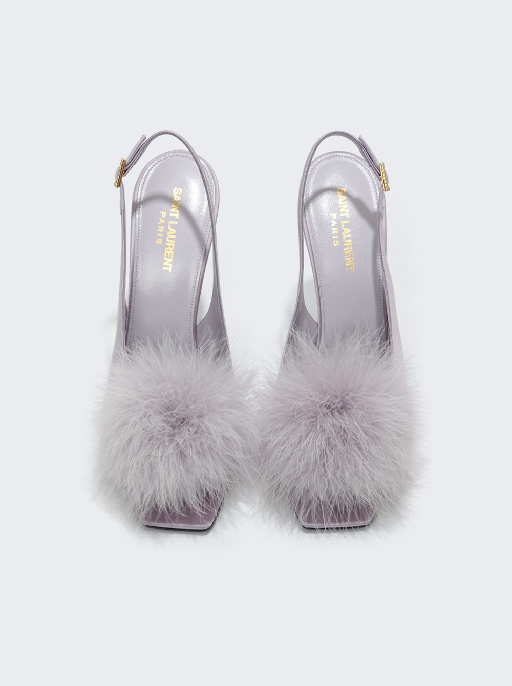 Mae Slingback Sandals With Feathers Grey - 4