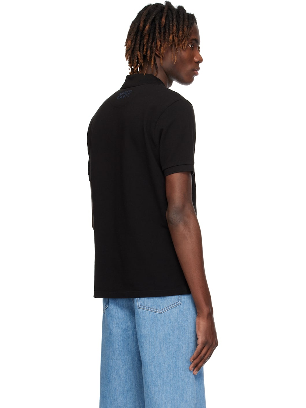 Black  Paris 'KENZO Happy Tiger' Embroidered Slim Polo - 3