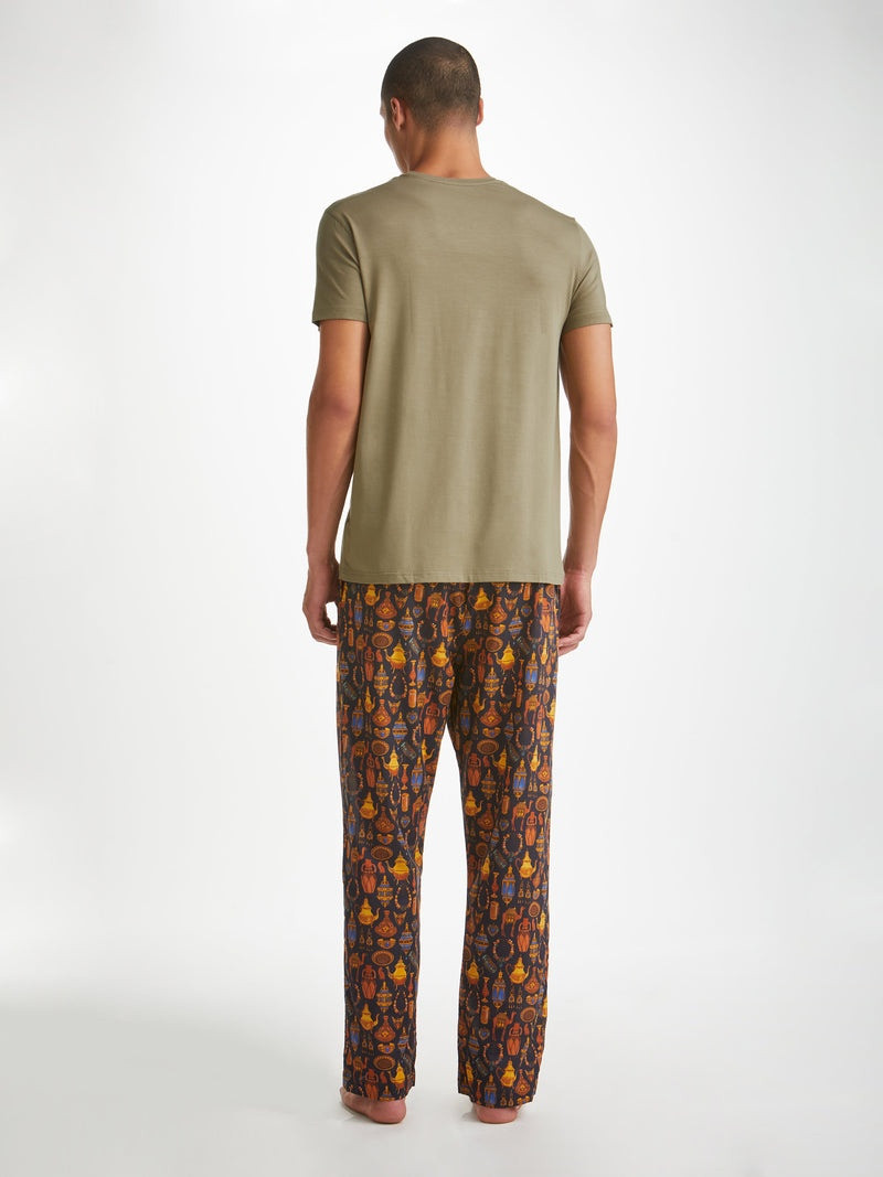 Men's T-Shirt Basel Micro Modal Stretch Khaki 4