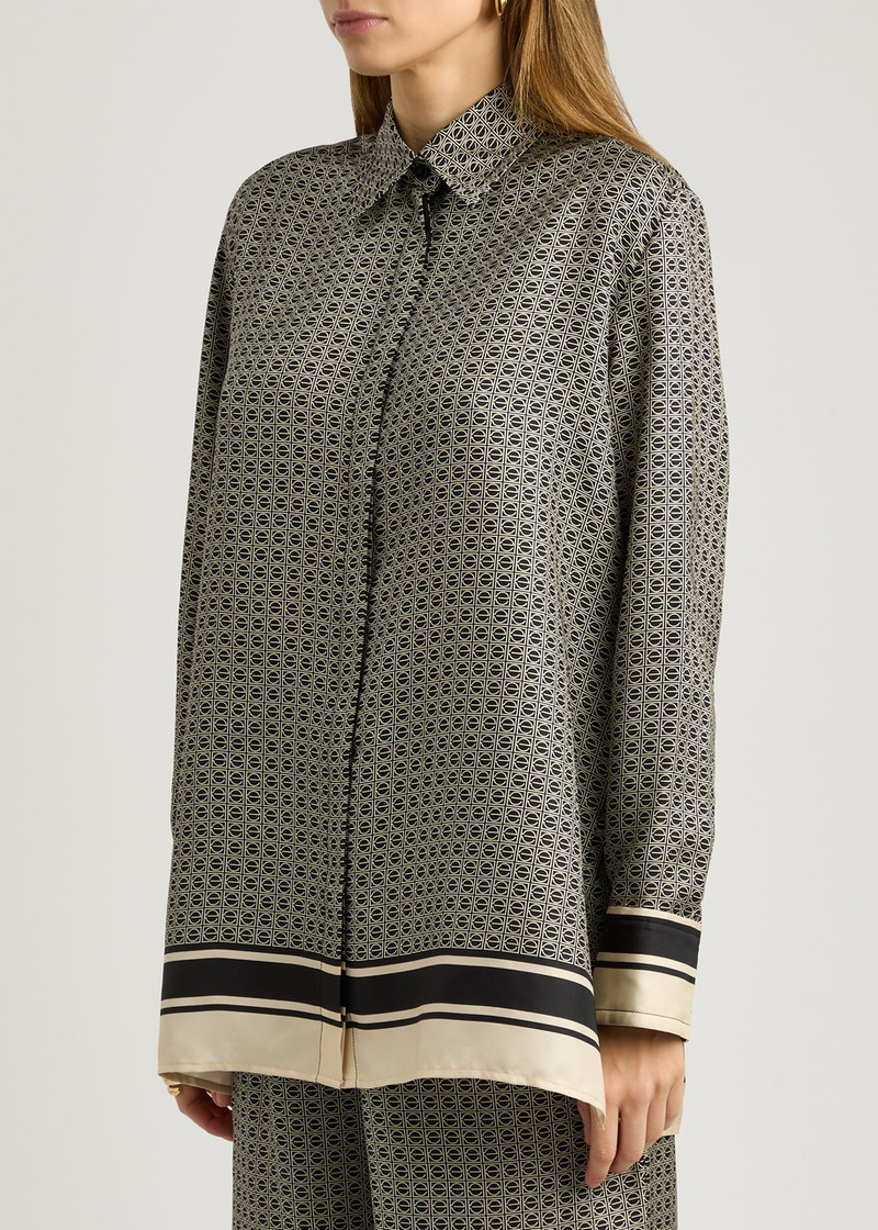 ESSE Studios Esse Studios Signat Monogram Silk Shirt outlook