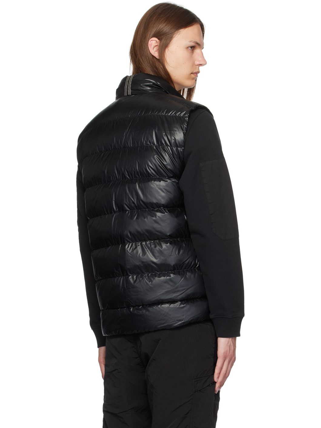 Black Crofton Down Vest - 3