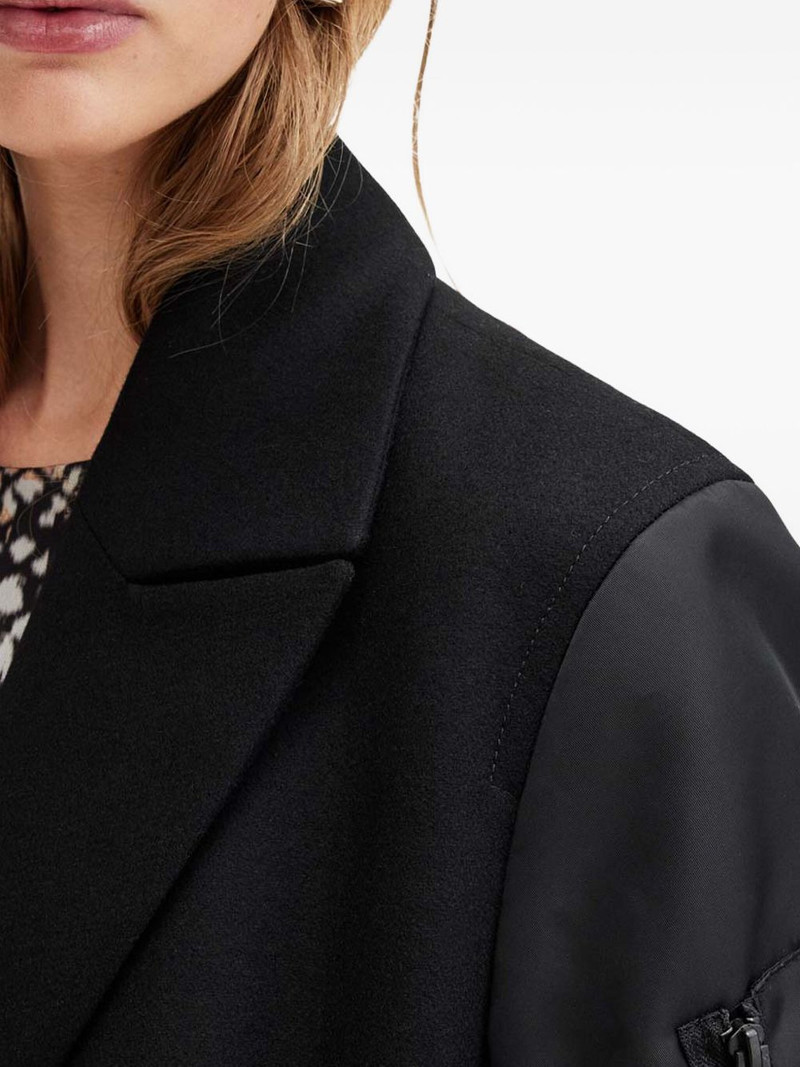 double-breasted bomber-sleeve coat 5