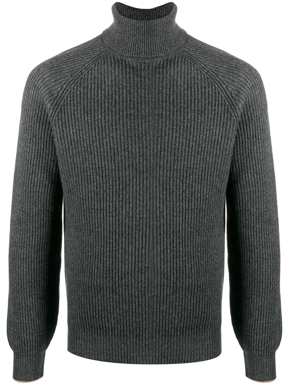 ribbed straight-cut jumper - 1