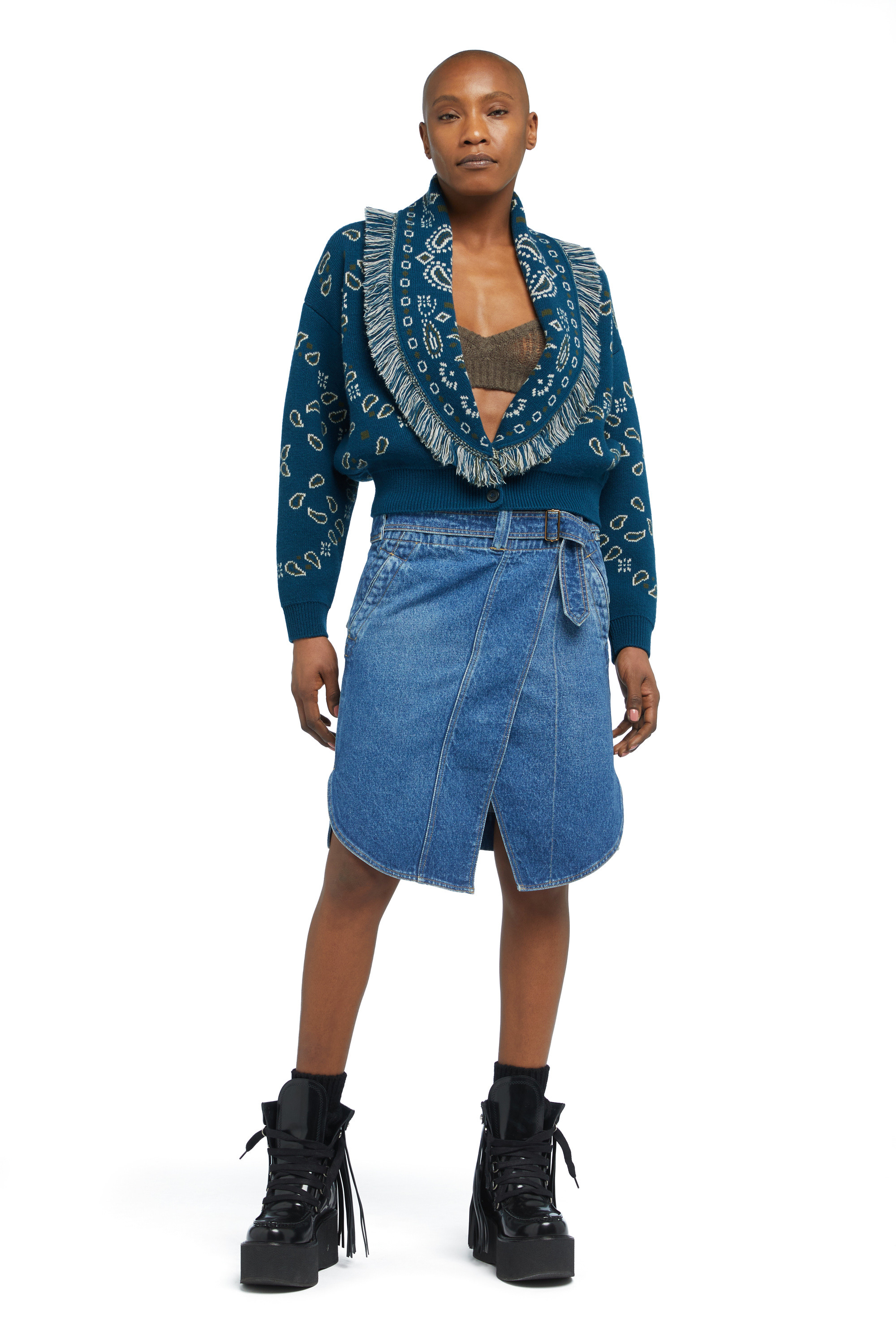 Bandana Jacquard Cardi-Bomber - 1