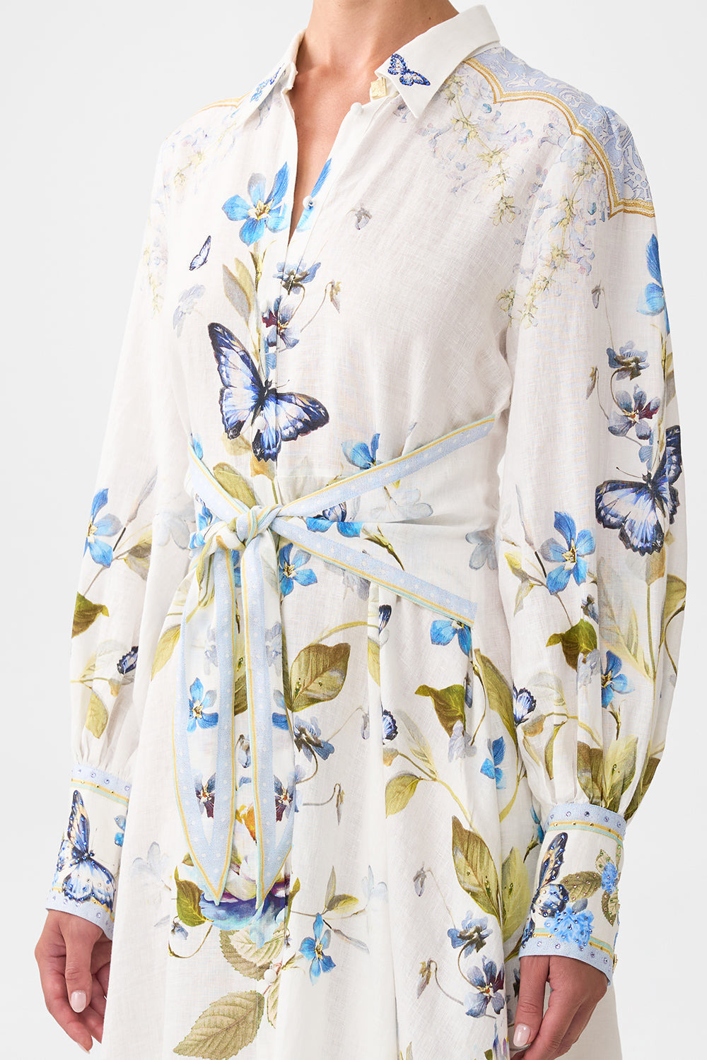 WAIST TIE SHIRT DRESS - 5