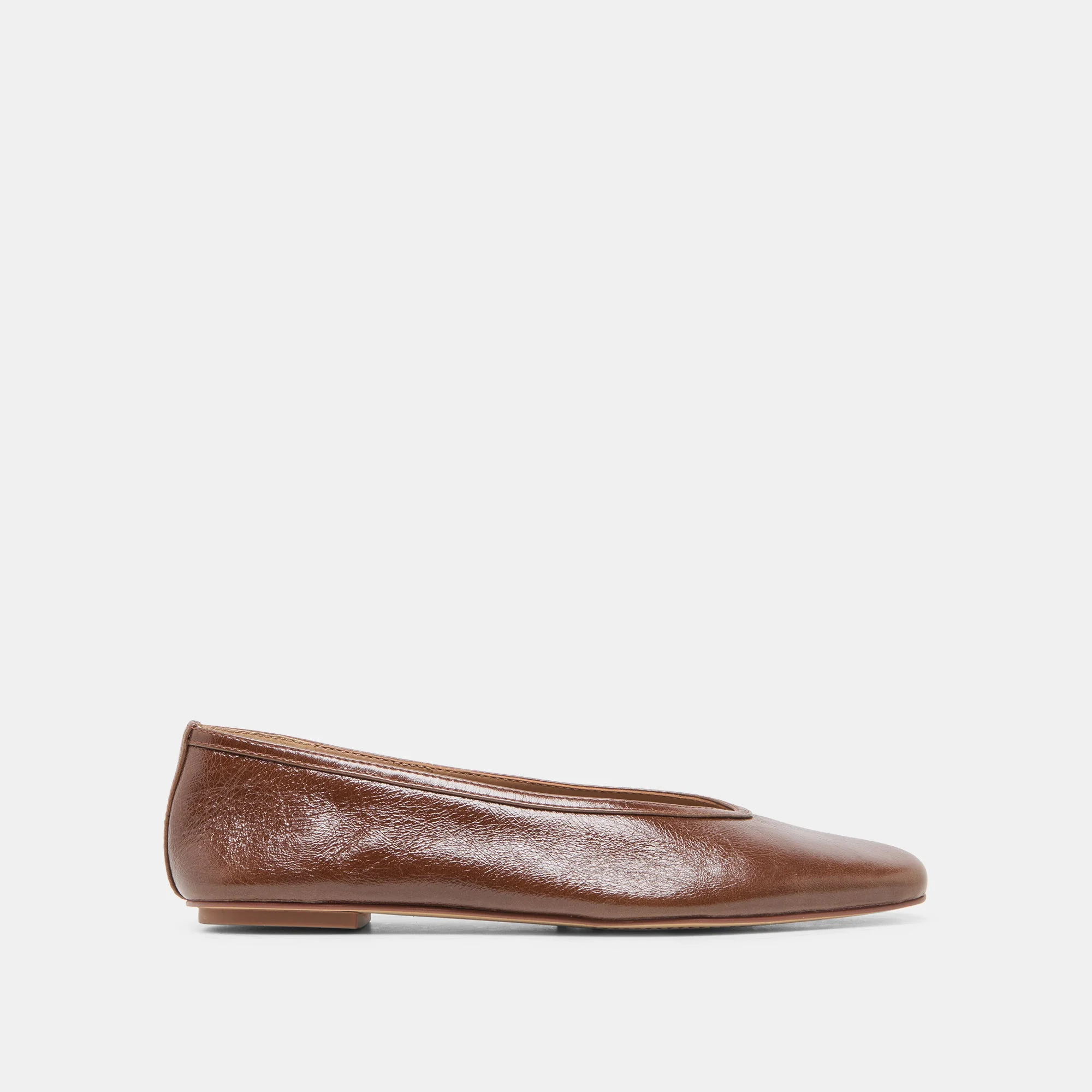 CARET BALLET FLATS RUSSET LEATHER - 1