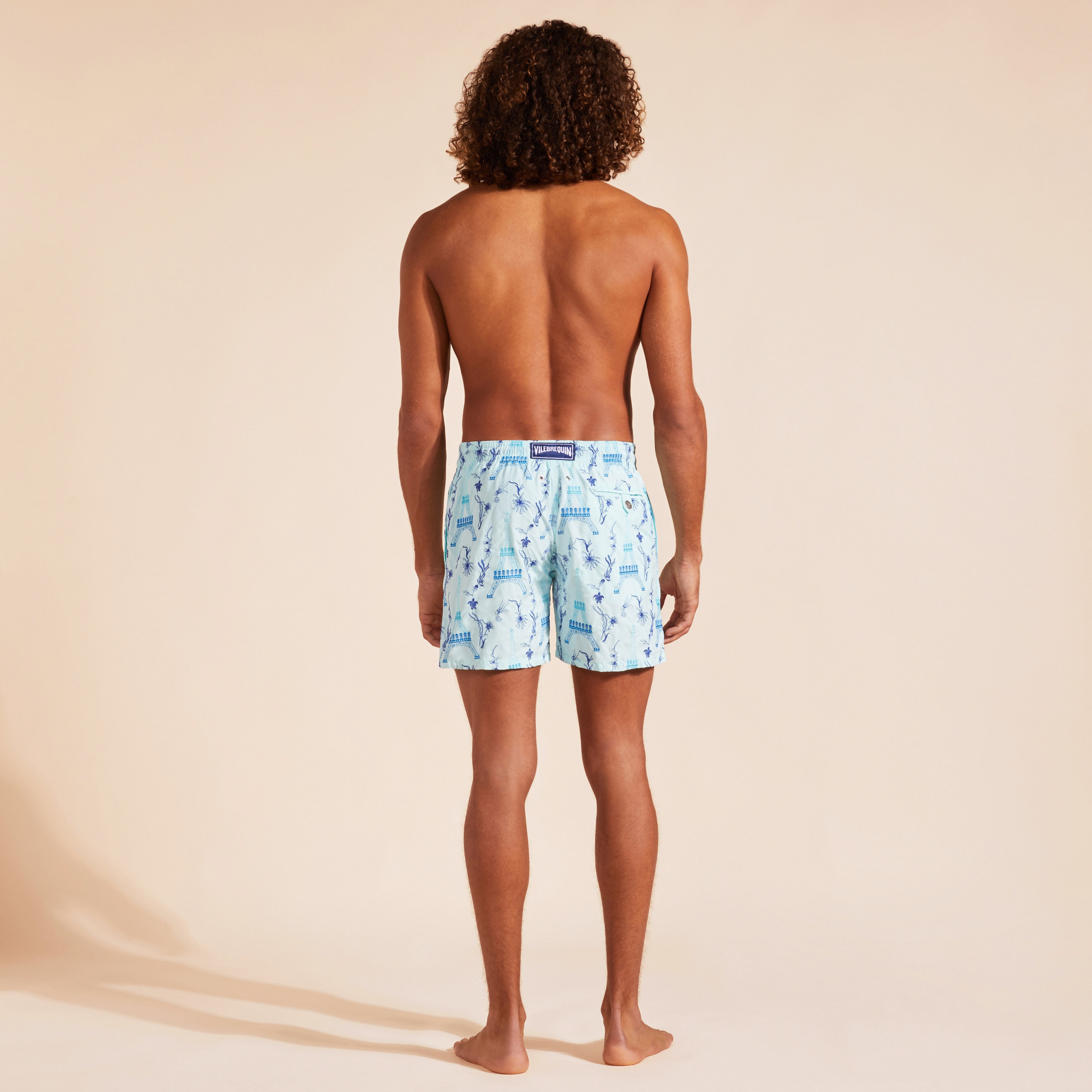Men Swim Trunks Embroidered Poulpe Eiffel - Limited Edition - 4