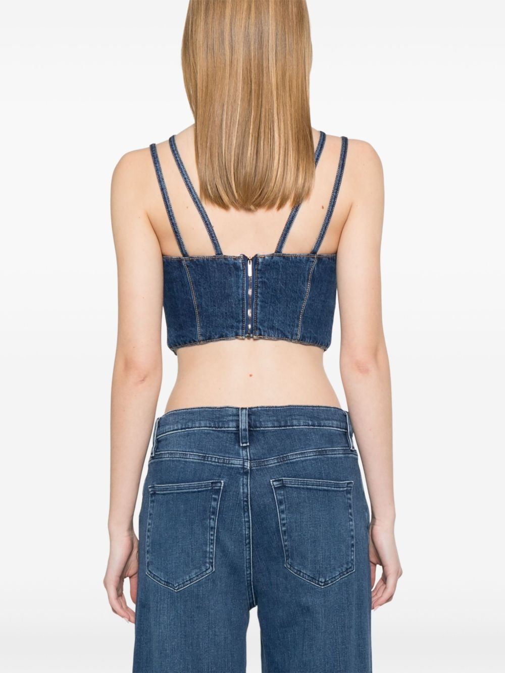 bustier denim top - 4