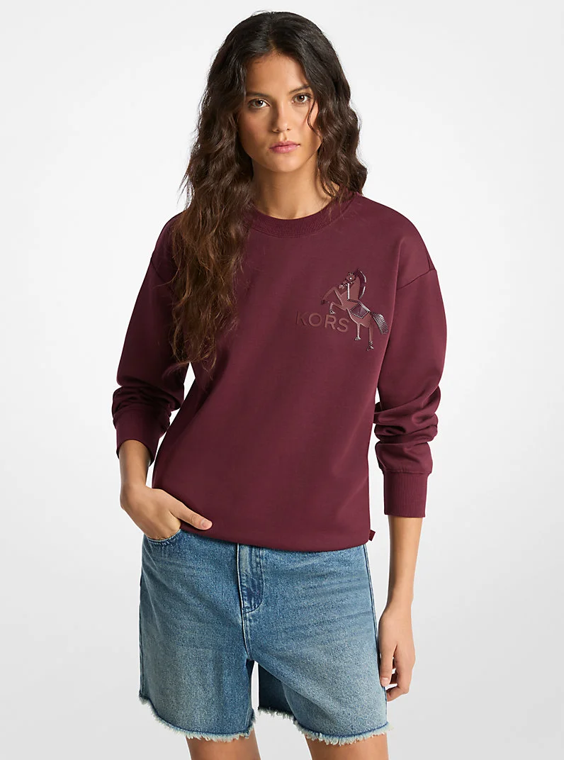Graphic Logo Cotton Blend Sweatshirt - 1