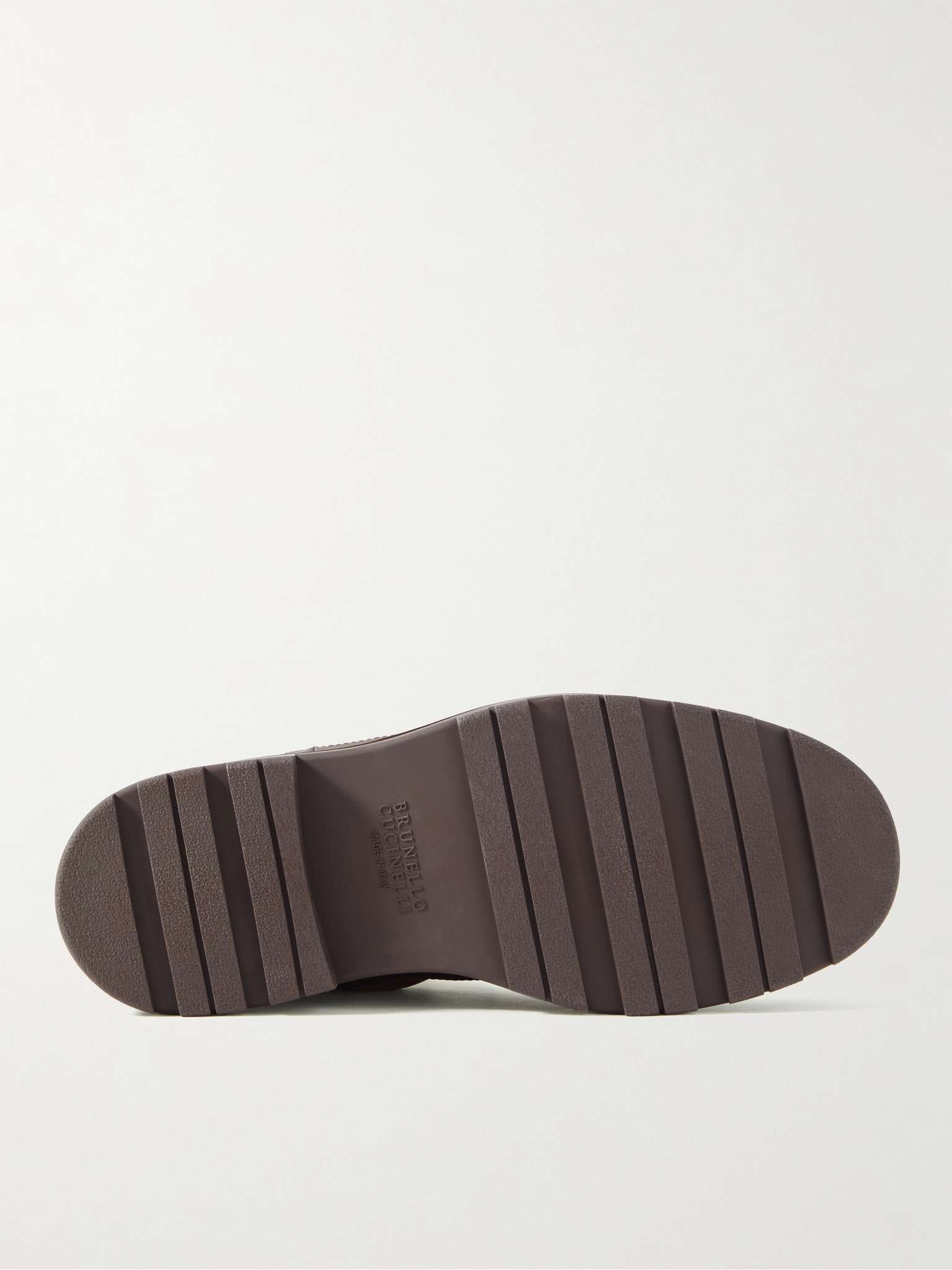 Leather-Trimmed Suede Boots - 3