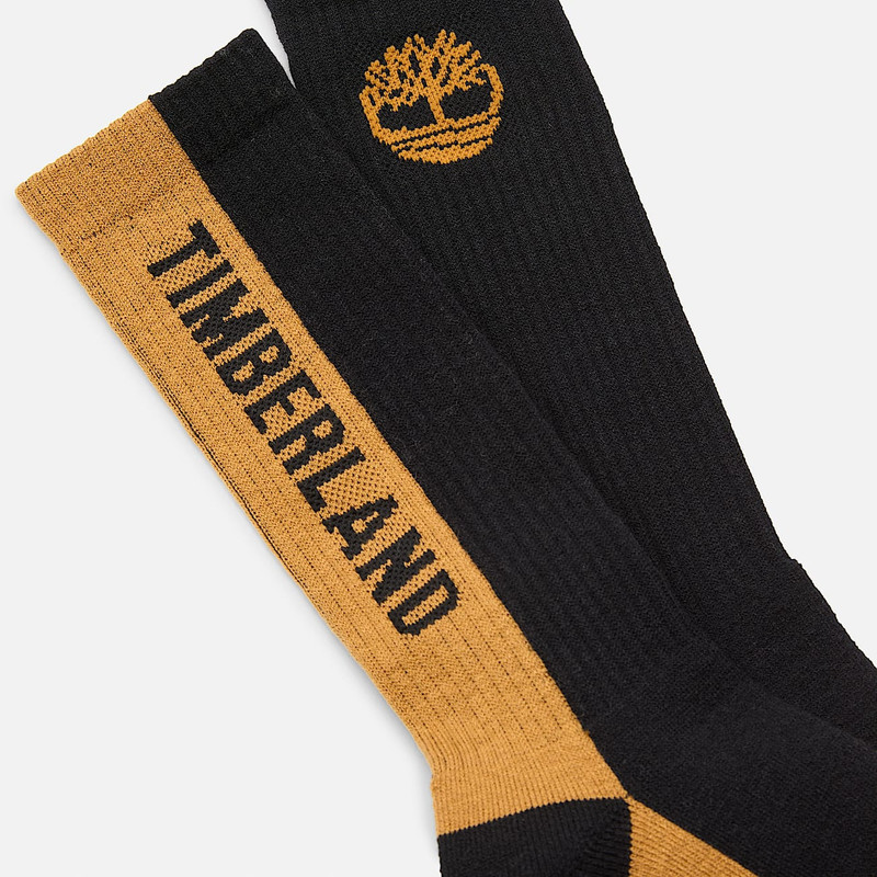 Timberland Men’s Timberland® 2-Pack Color-Block Logo Crew Sock outlook