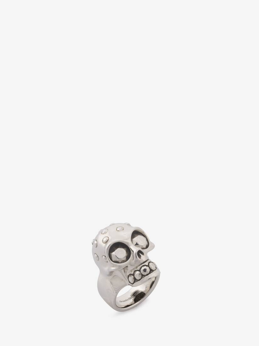 Men's The Knuckle Skull Ring in Antique Silver - 3
