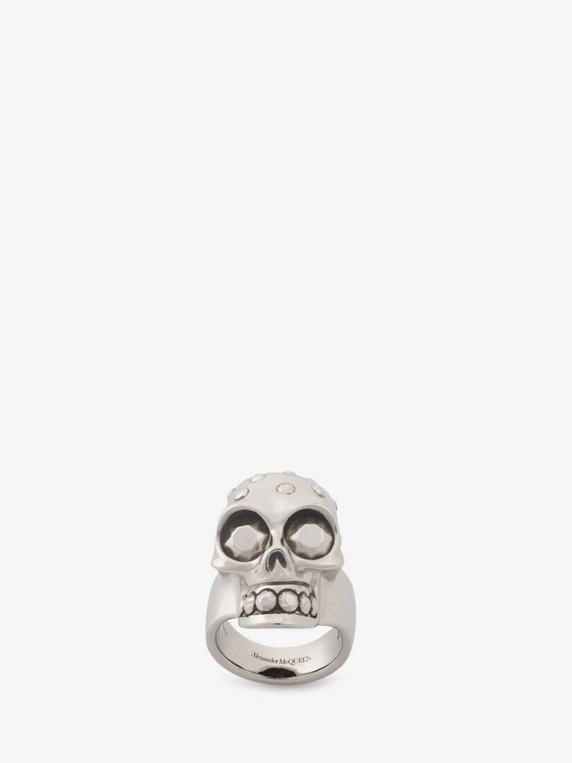 Men's The Knuckle Skull Ring in Antique Silver - 3