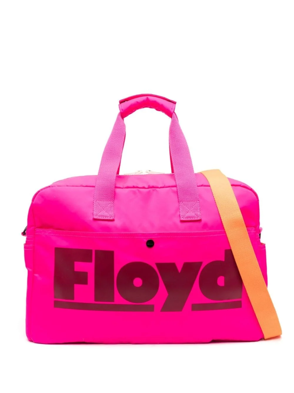 logo-print zipped holdall - 1