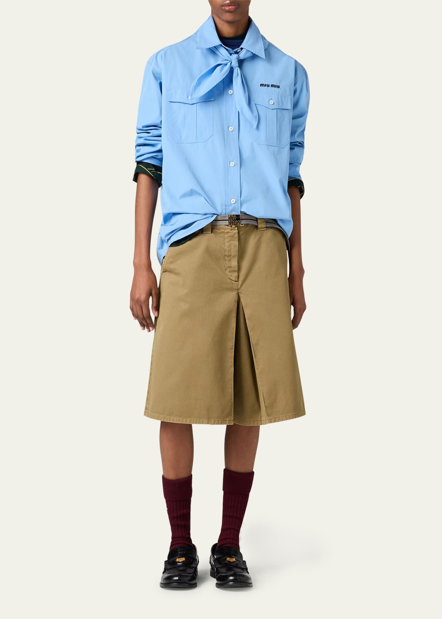 Neck-Tie Button-Down Shirt - 2
