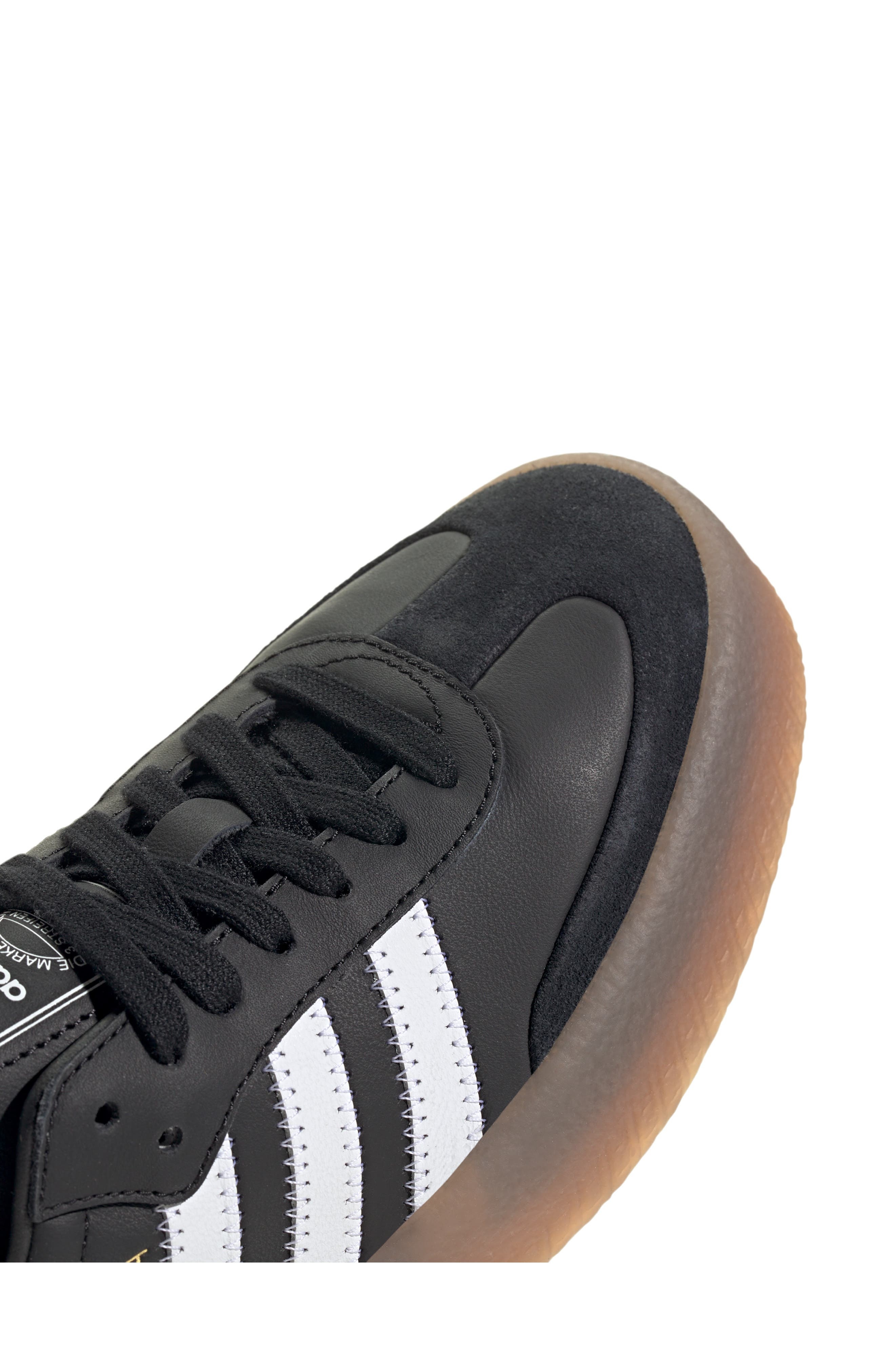 adidas Sambae Sneaker in Core Black/White/Gold at Nordstrom - 7