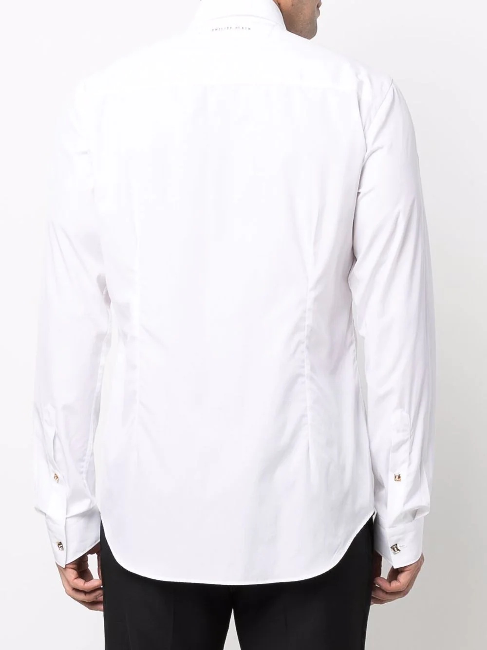 buttoned smock-panel shirt - 4