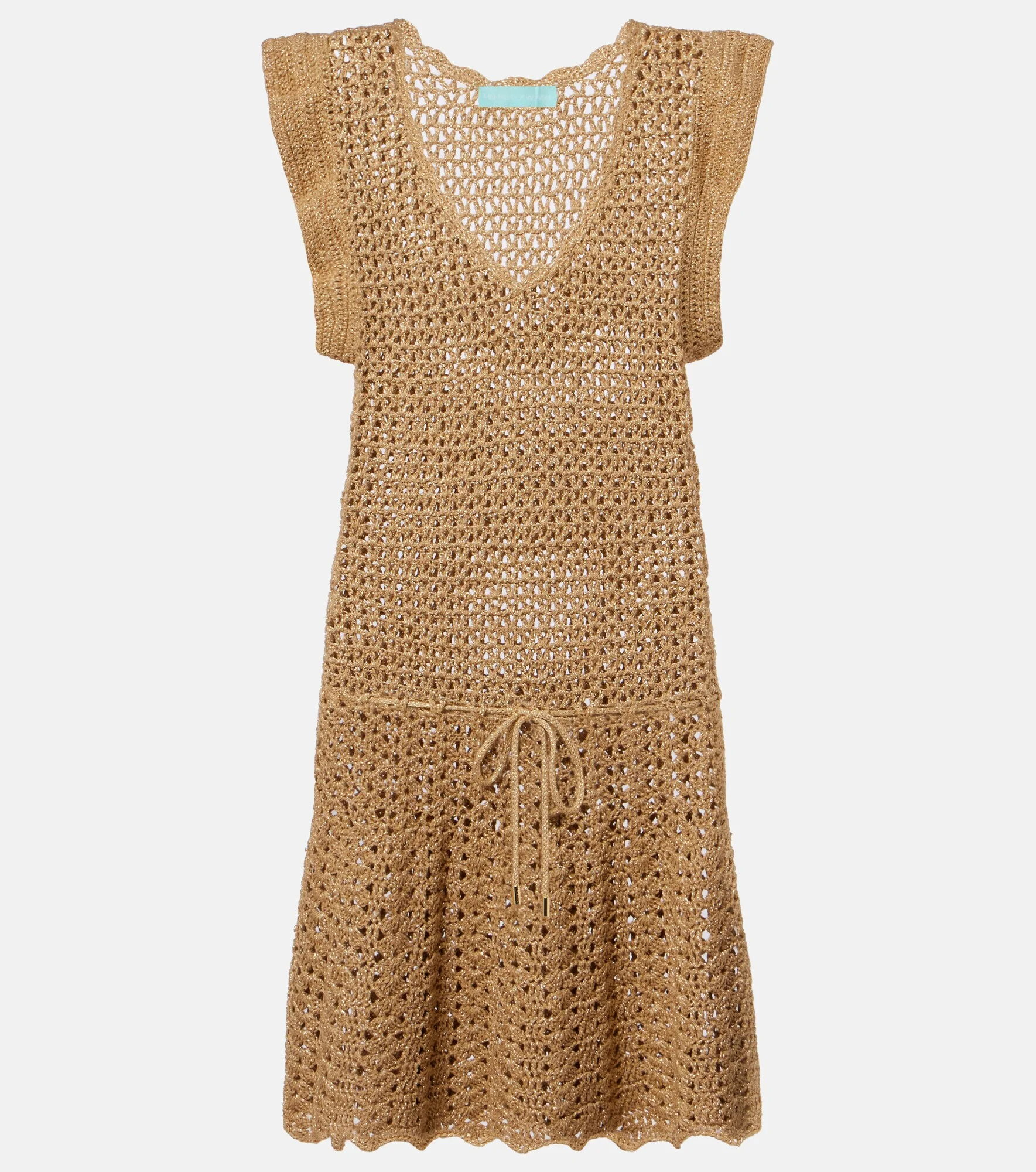 Annalise crochet lamé minidress - 1