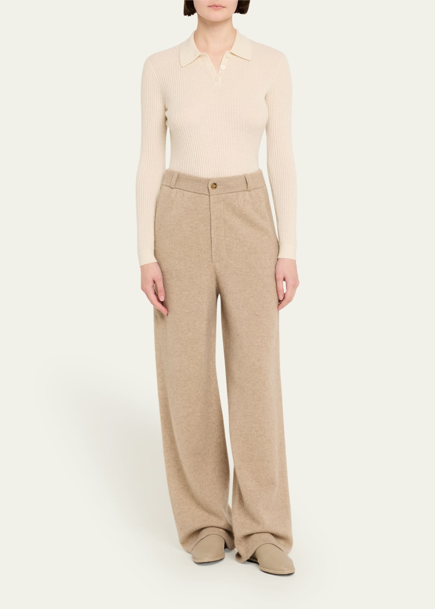 Shrunken Crewneck Sweater in Cashmere - 2