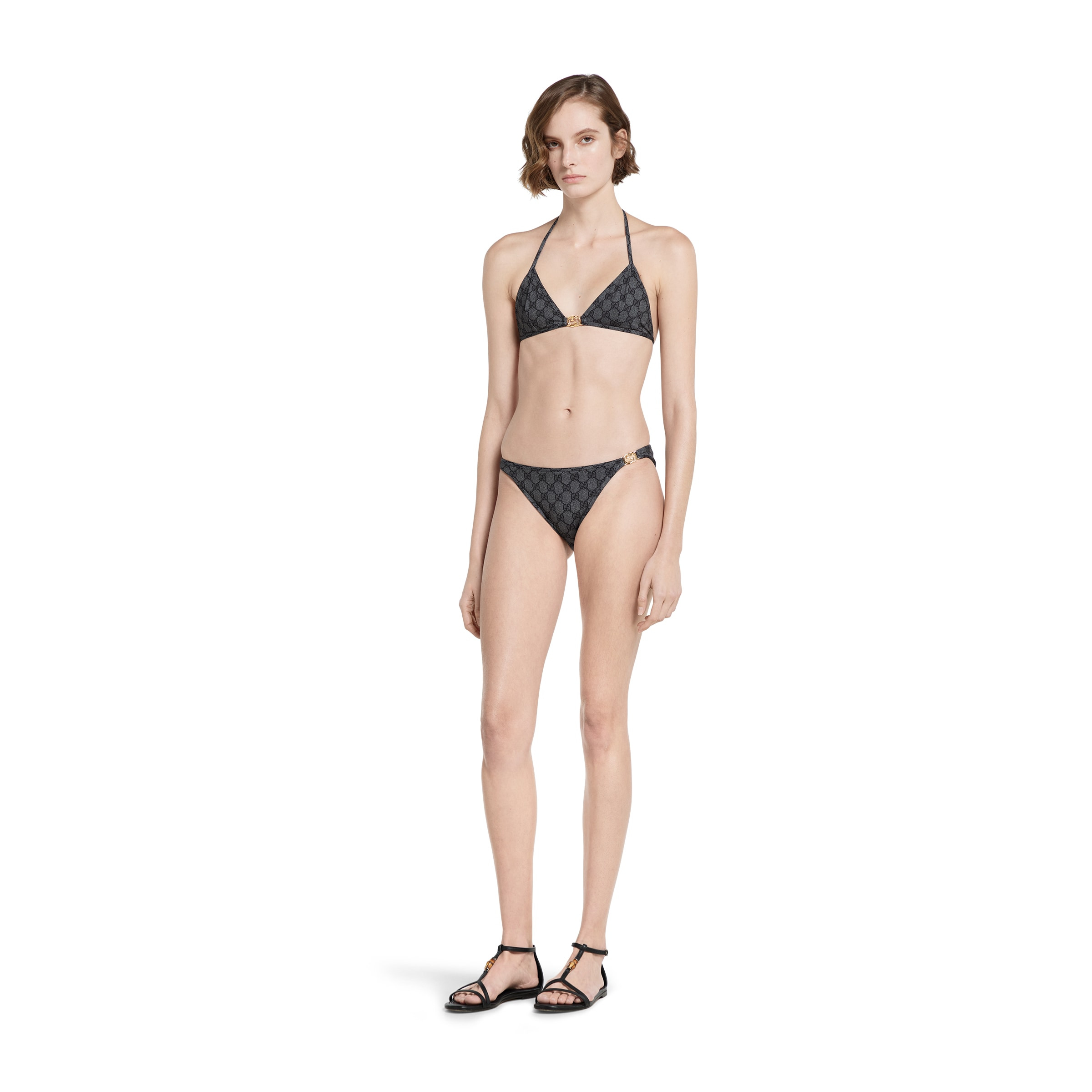 Printed GG stretch jersey bikini - 2