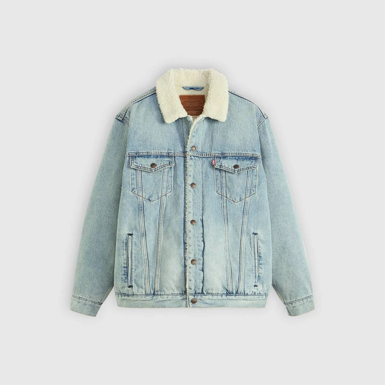 RELAXED FIT SHERPA TRUCKER JACKET - 1