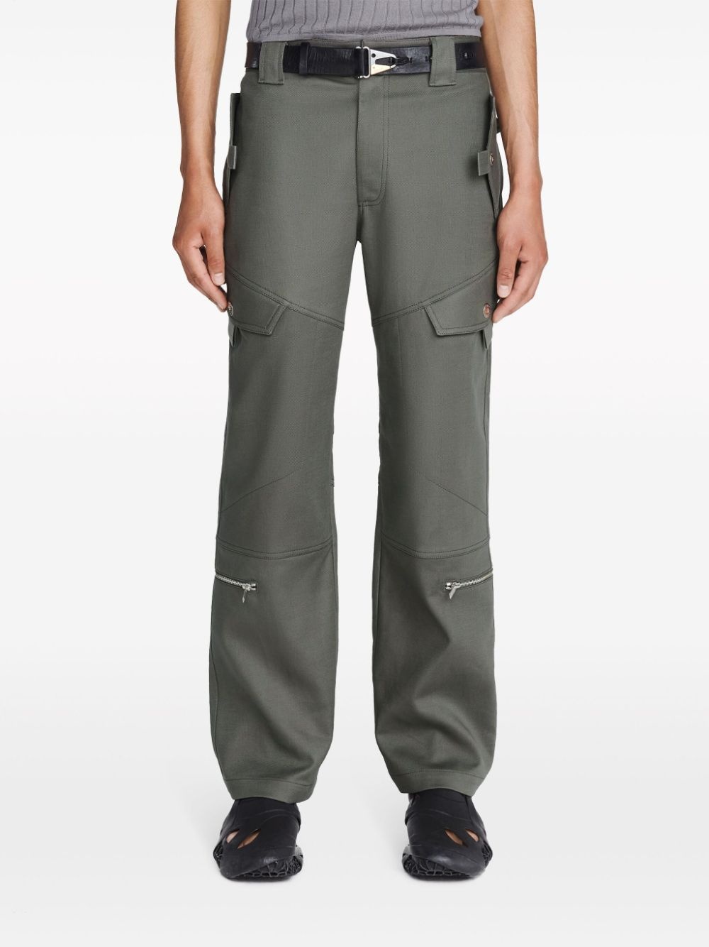 Tactical straight-leg cargo trousers - 6