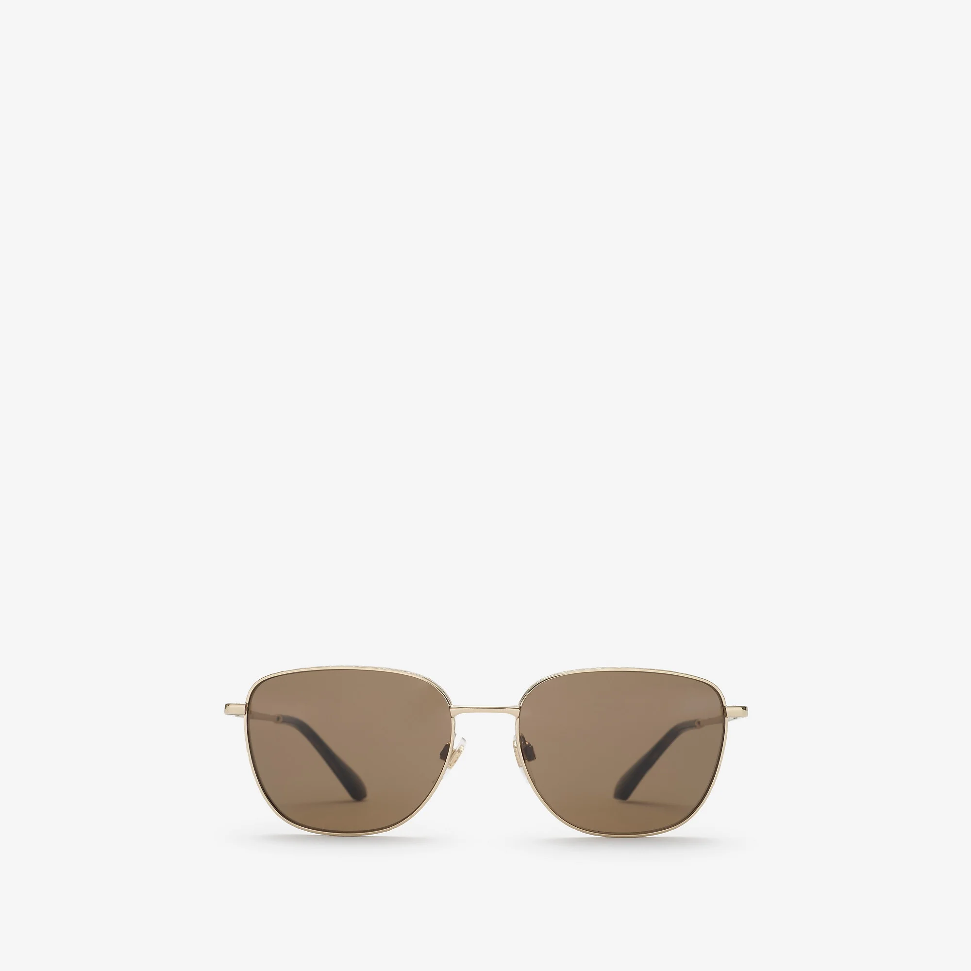 Metal Check Square Sunglasses - 1