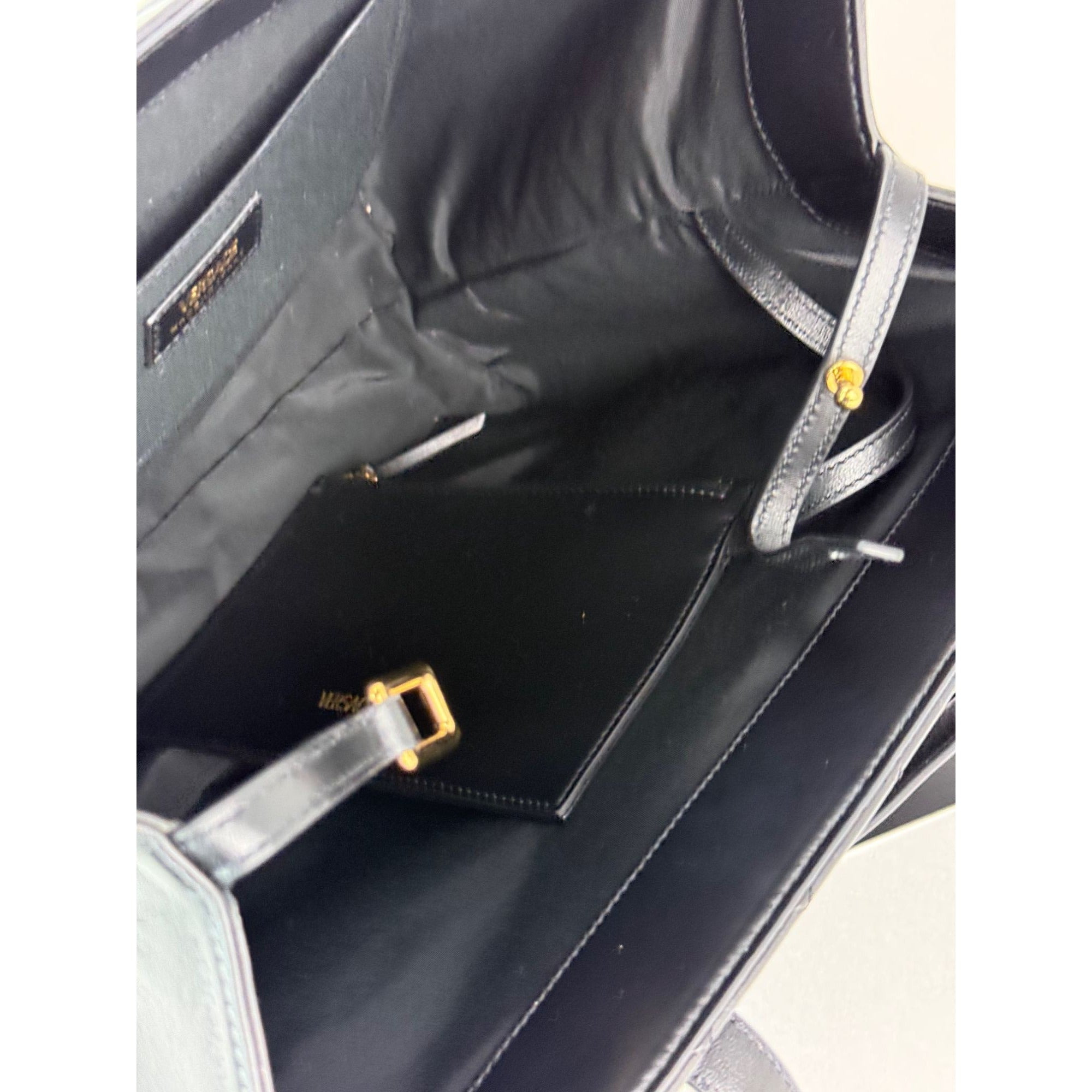 Versace Gianni - Versace Gianni Nappa Quilted Medusa Black Leather Tote Bag - 7