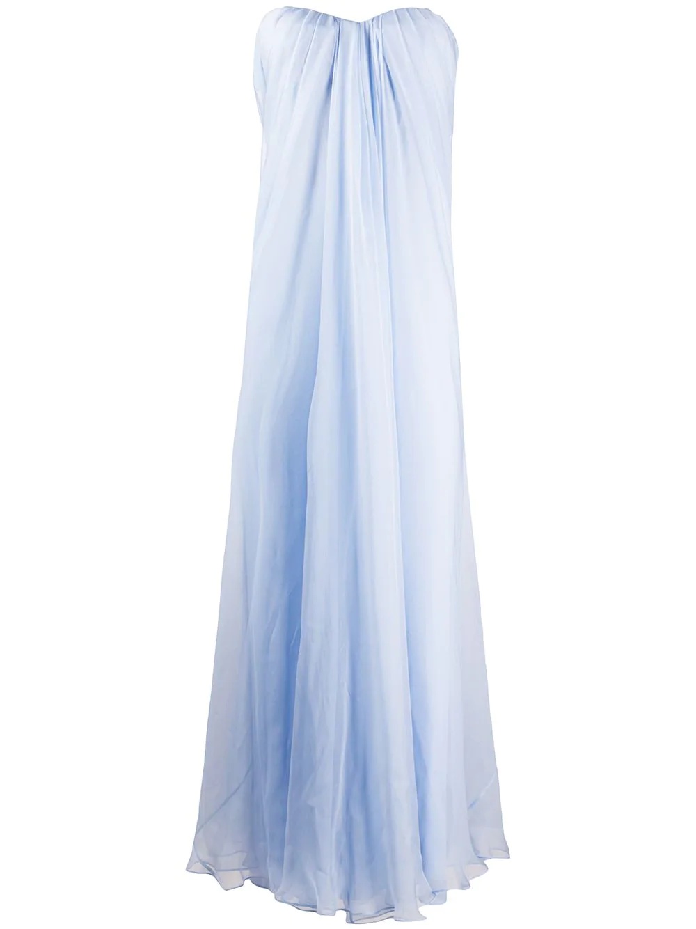 draped details long dress - 1