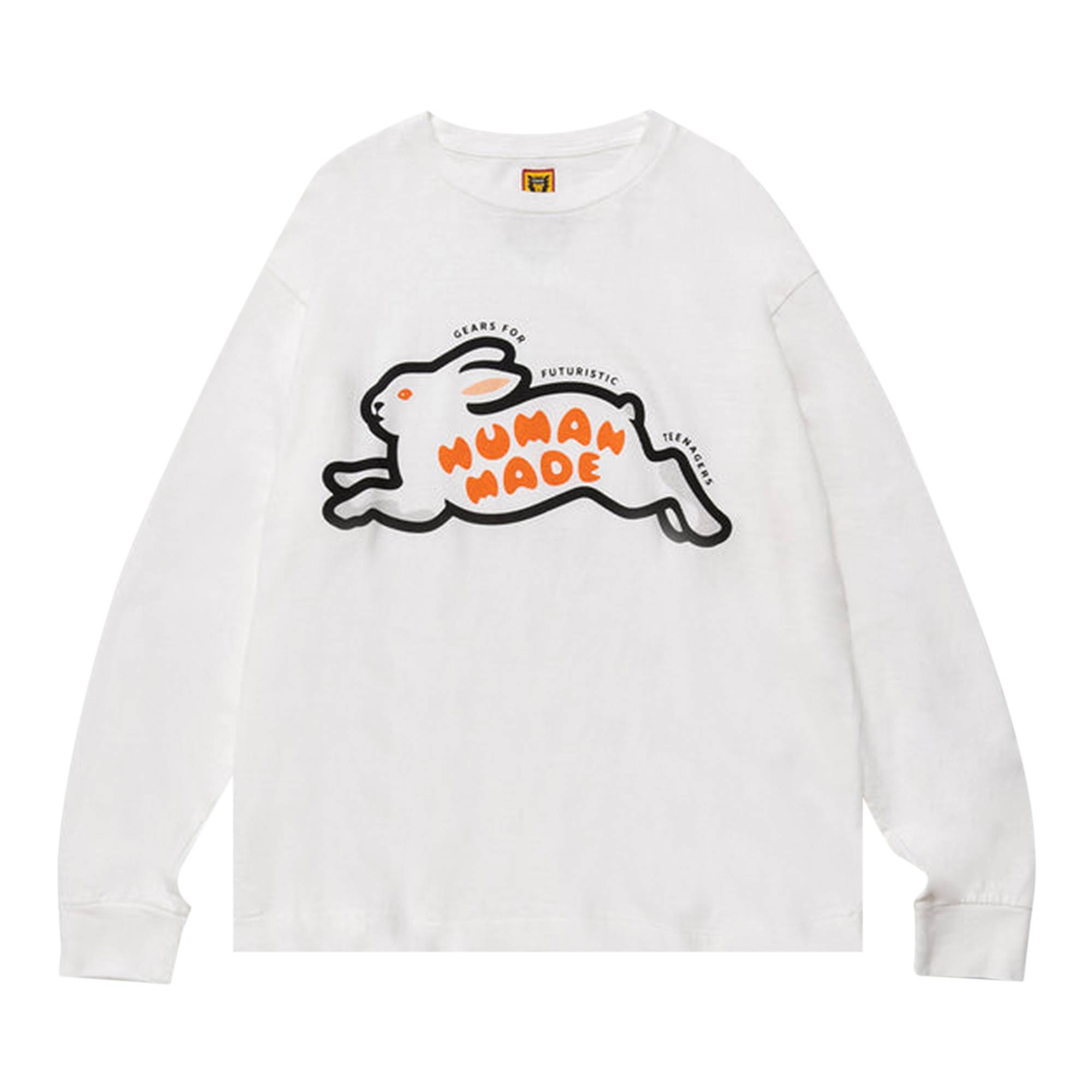 Human Made Rabbit Long-Sleeve T-Shirt 'White' - 1