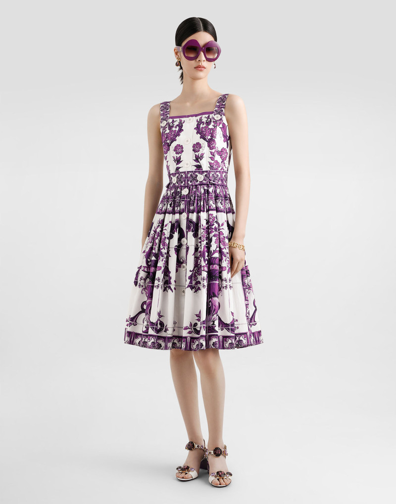 Dolce & Gabbana Majolica-print poplin dress outlook