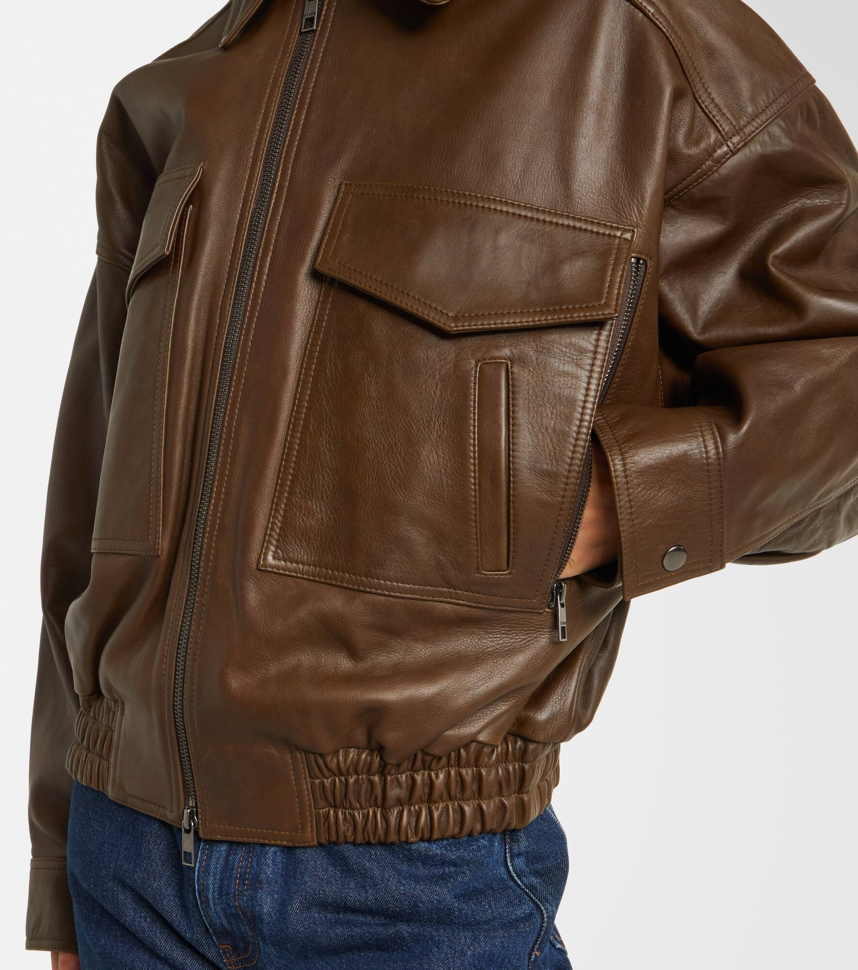 Eugene leather bomber jacket - 5
