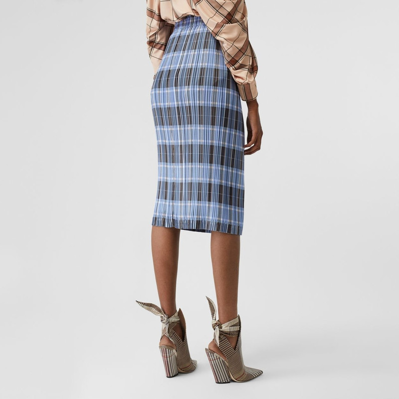 Check Plissé Skirt 3