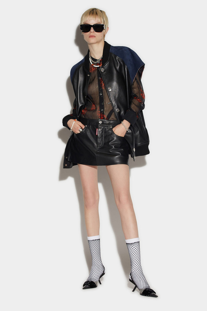 LEATHER OVER BOMBER VEST 1