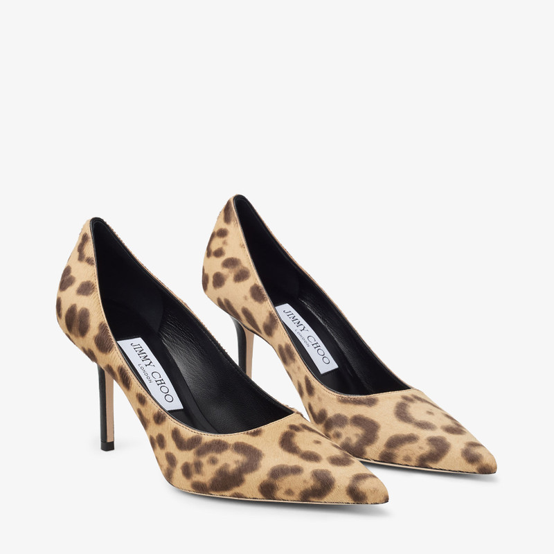 Love 85 Natural Leopard Print Pony Pumps 3