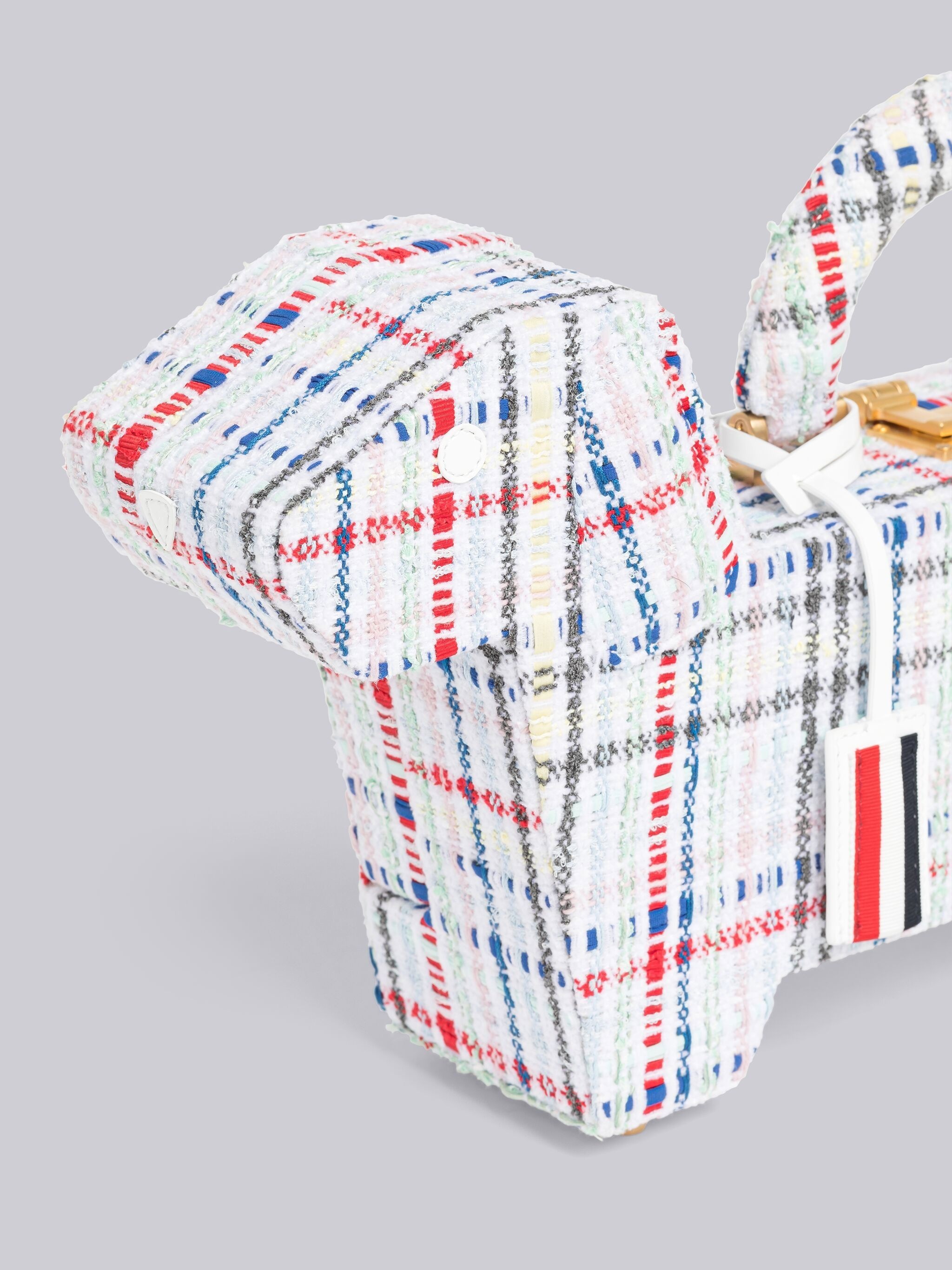 Micro Gingham Chenille Tweed Mini Hector Attache Case - 2