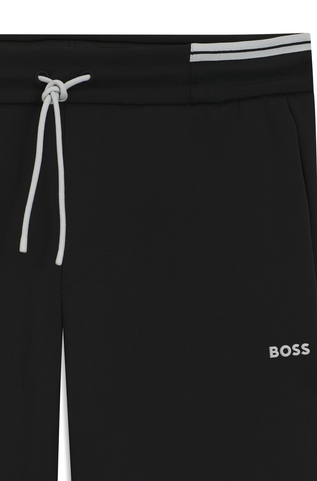 COTTON TRACKSUIT BOTTOMS WITH STRIPED TRIMS - 6