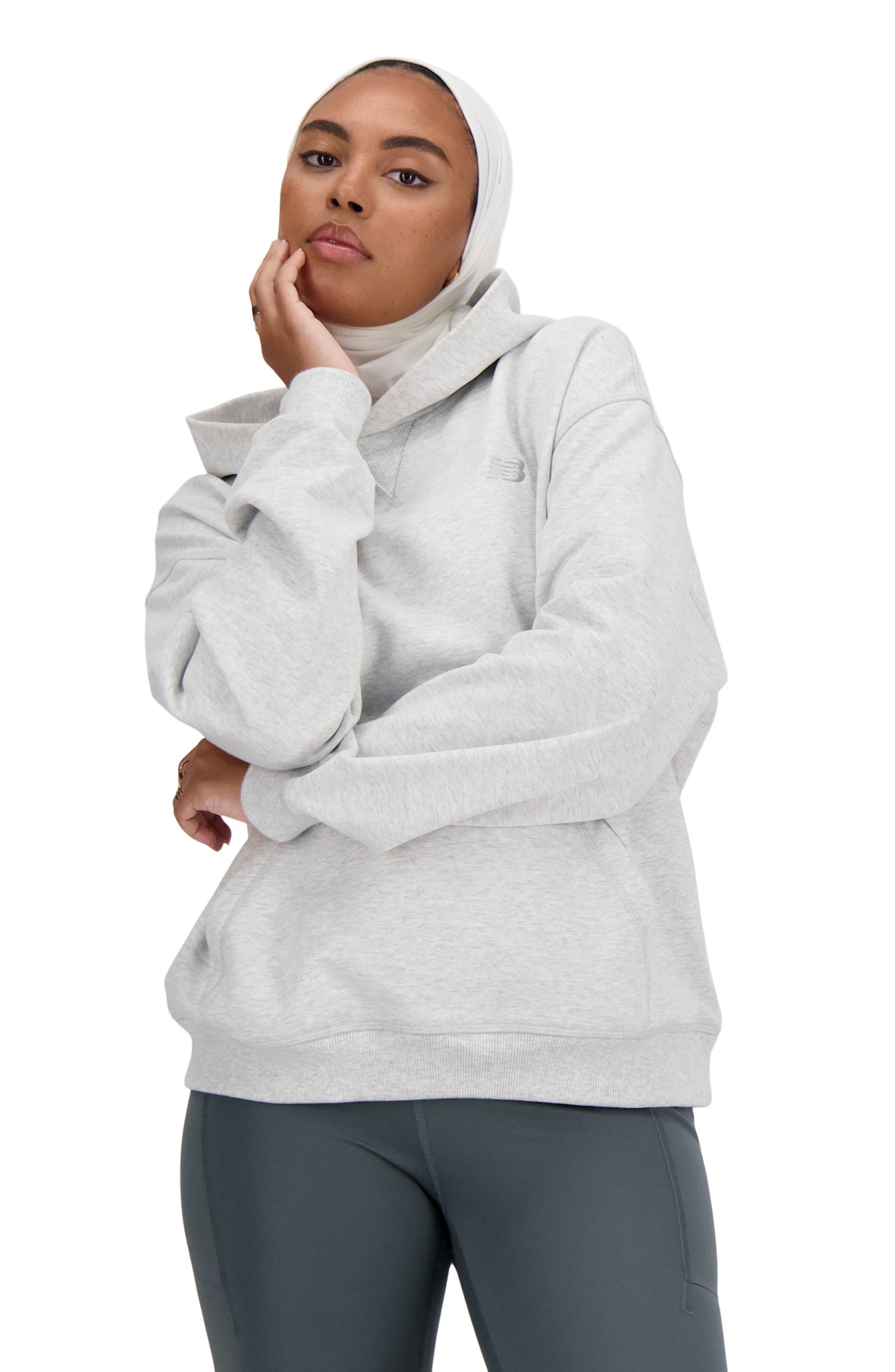New Balance Athletics Oversize French Terry Hoodie in Ash Heather at Nordstrom - 9