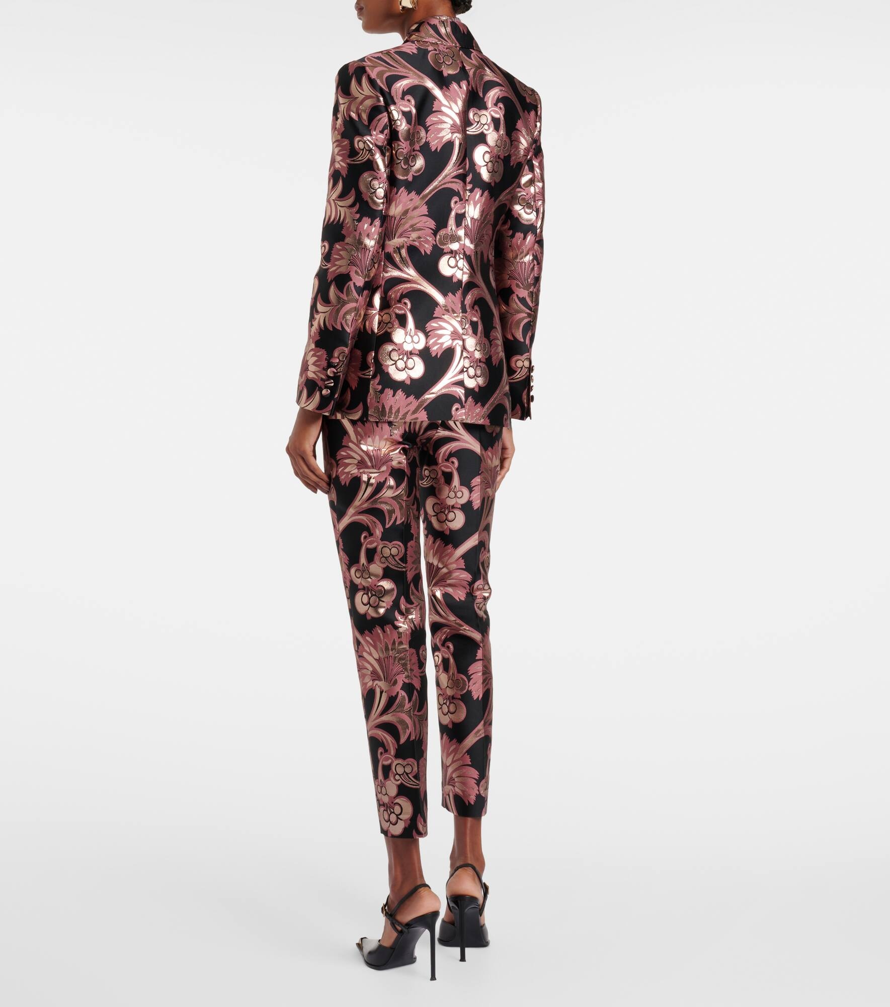 Floral jacquard blazer - 3