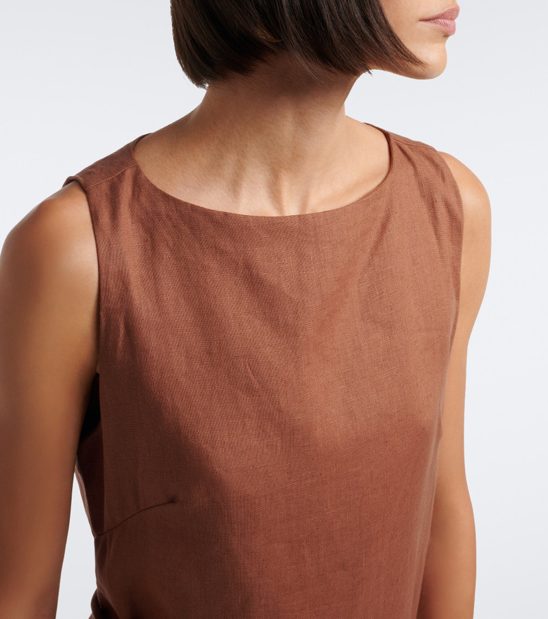 Souline draped linen minidress 3